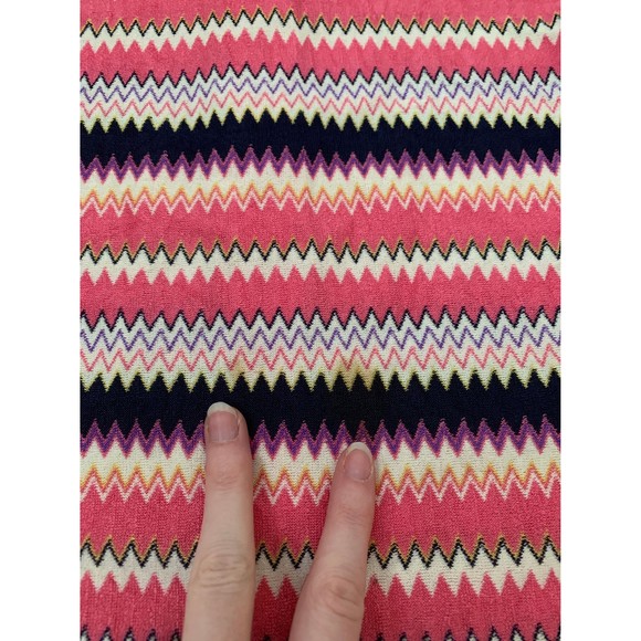 vintage 70s chevron stripe flutter sleeve maxi dress xxs - Picture 8 of 9